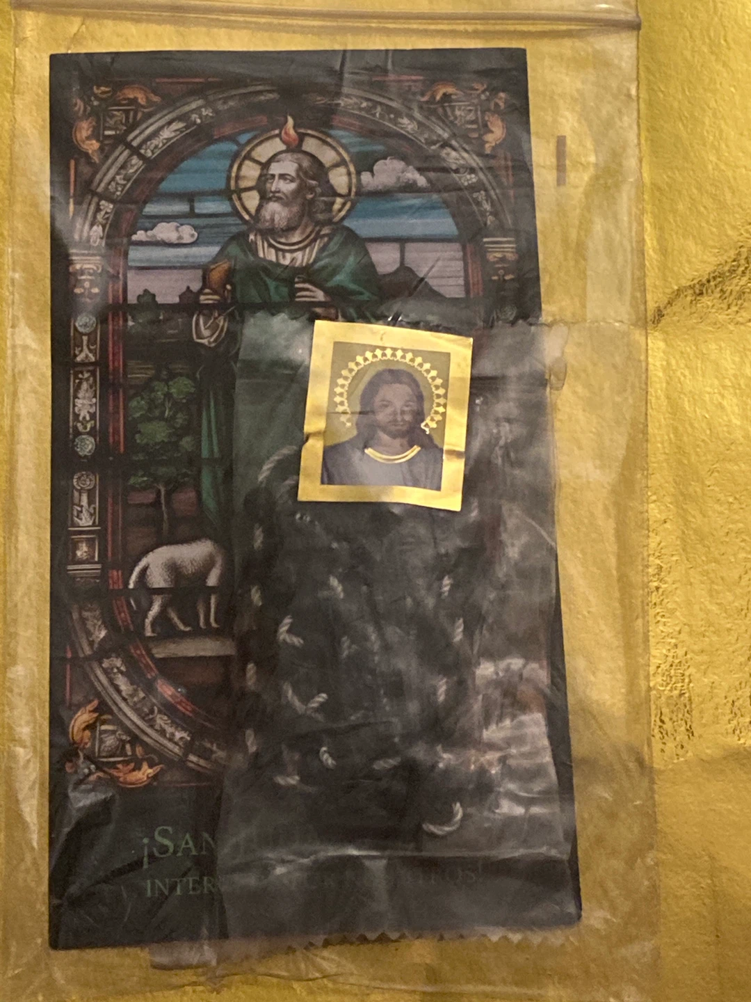 Black Color Rosary With Religious Prayer Card - photo 5