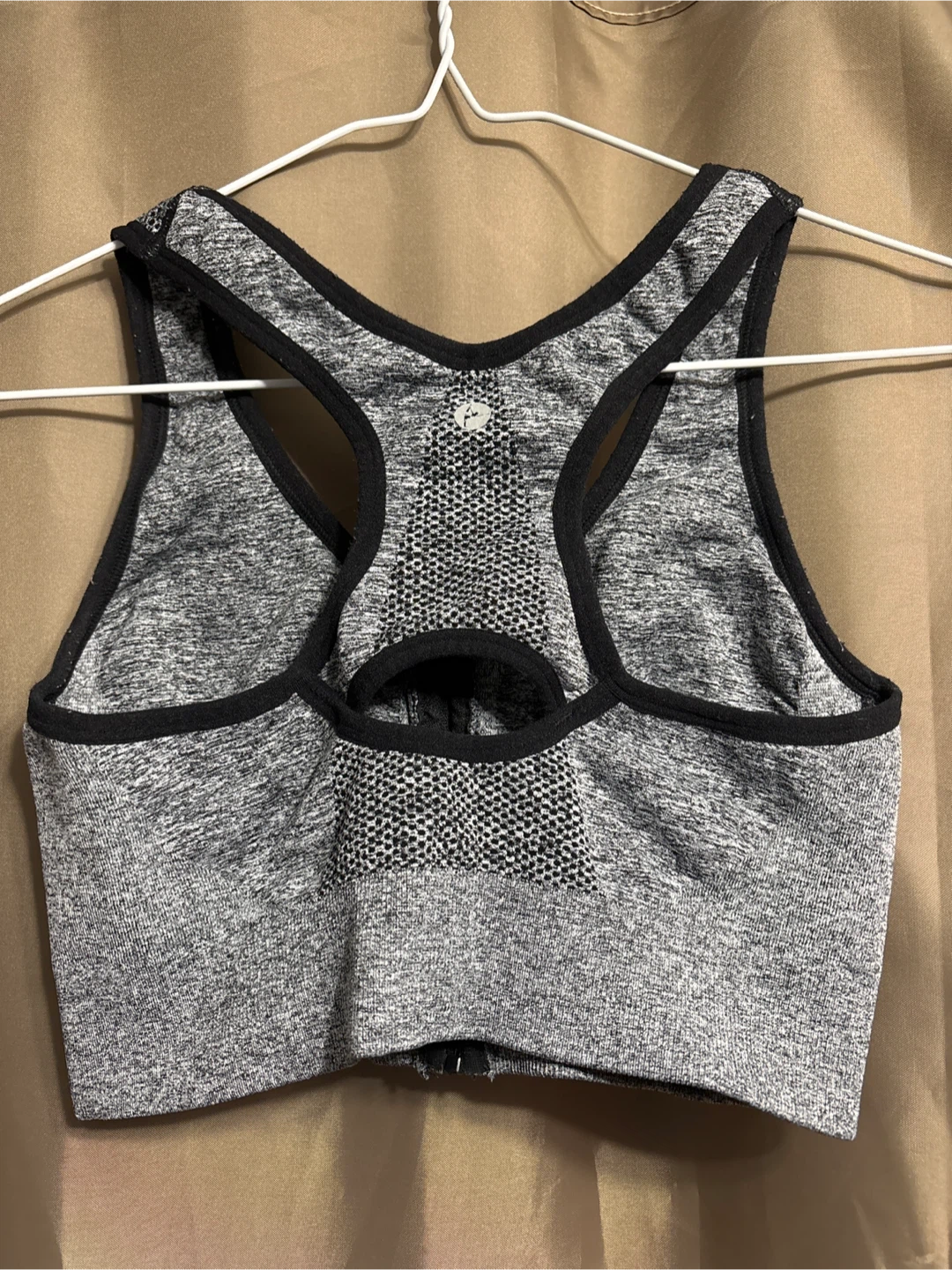 Padded Grey Sports Bra with Zipper Front - photo 2