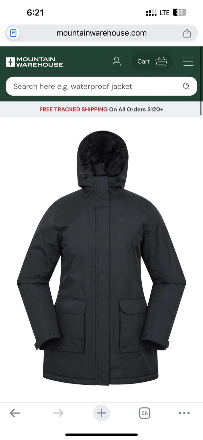 Mountain Warehouse Padded Winter Parka Jacket