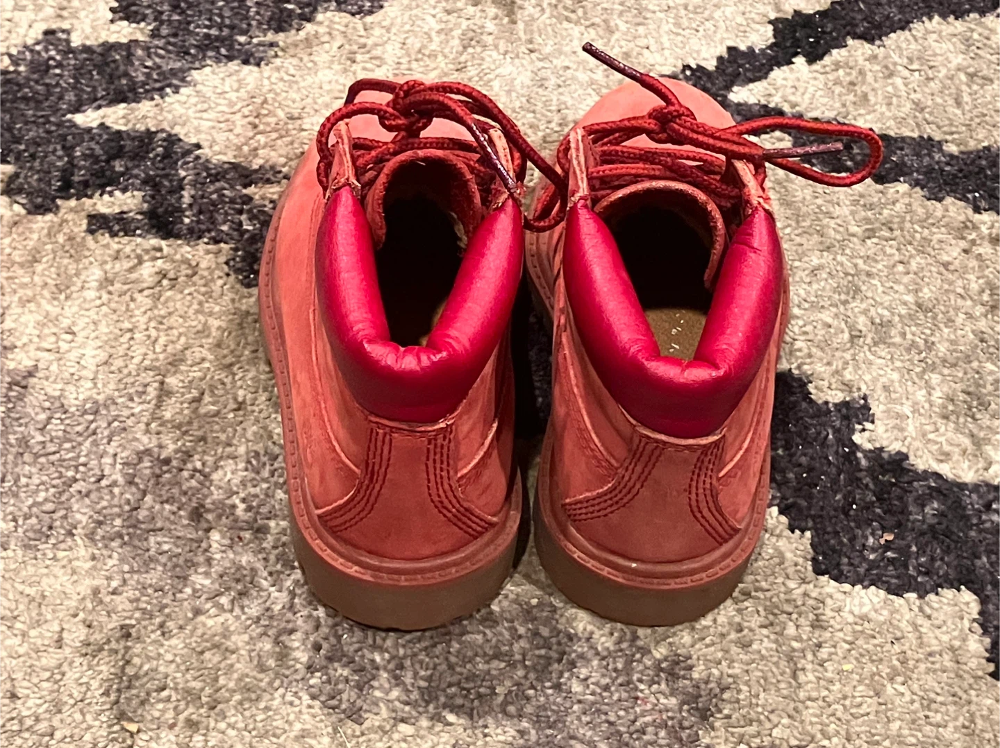 Timberland Kids Red Suede Lace-Up Boots - photo 2