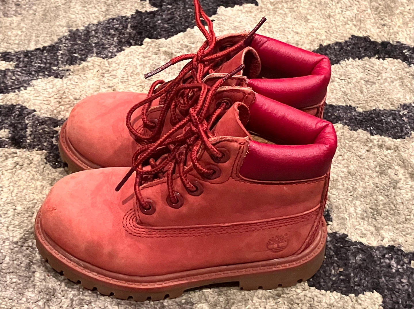 Timberland Kids Red Suede Lace-Up Boots - photo 4