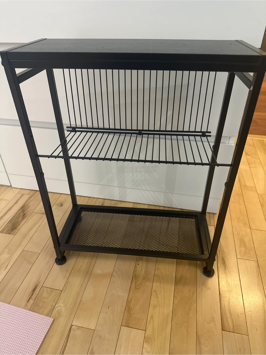 Dulcii Black Metal Industrial Side Table
