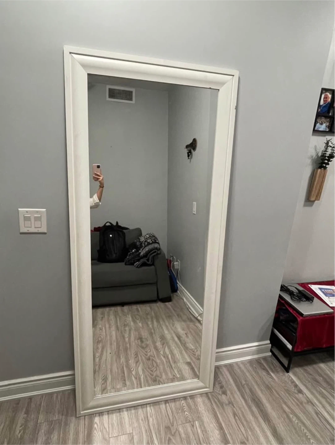 White Framed Full Length Mirror