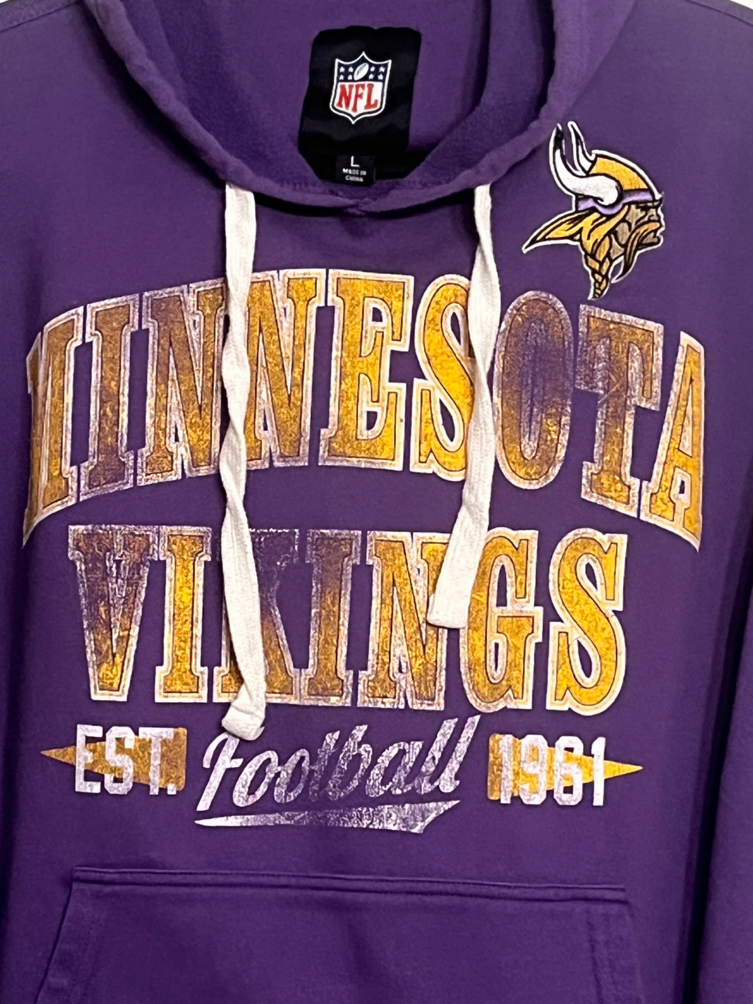 Minnesota Vikings NFL Hoodie Sweatshirt Size L - photo 2