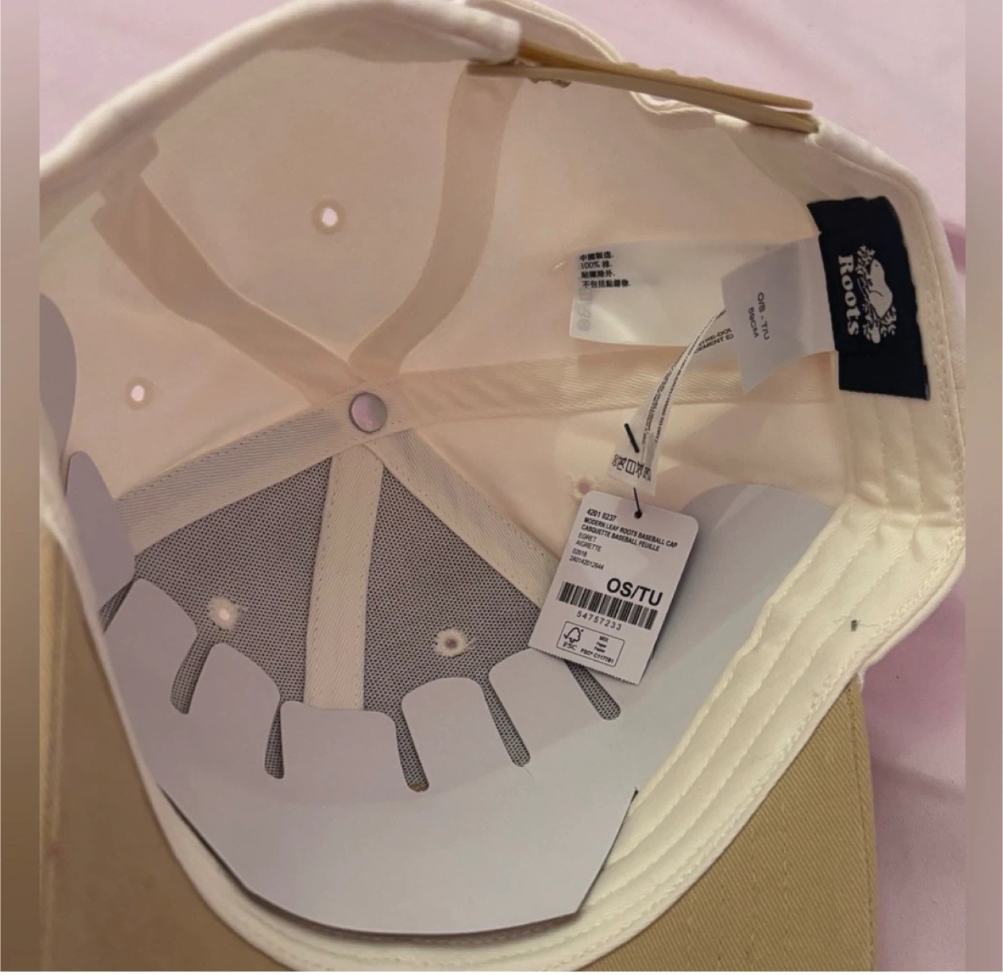 Roots Baseball Cap - Cream and Tan - photo 3