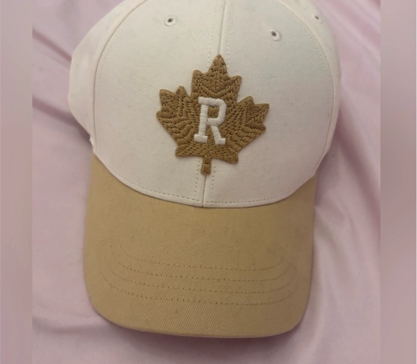 Roots Baseball Cap - Cream and Tan