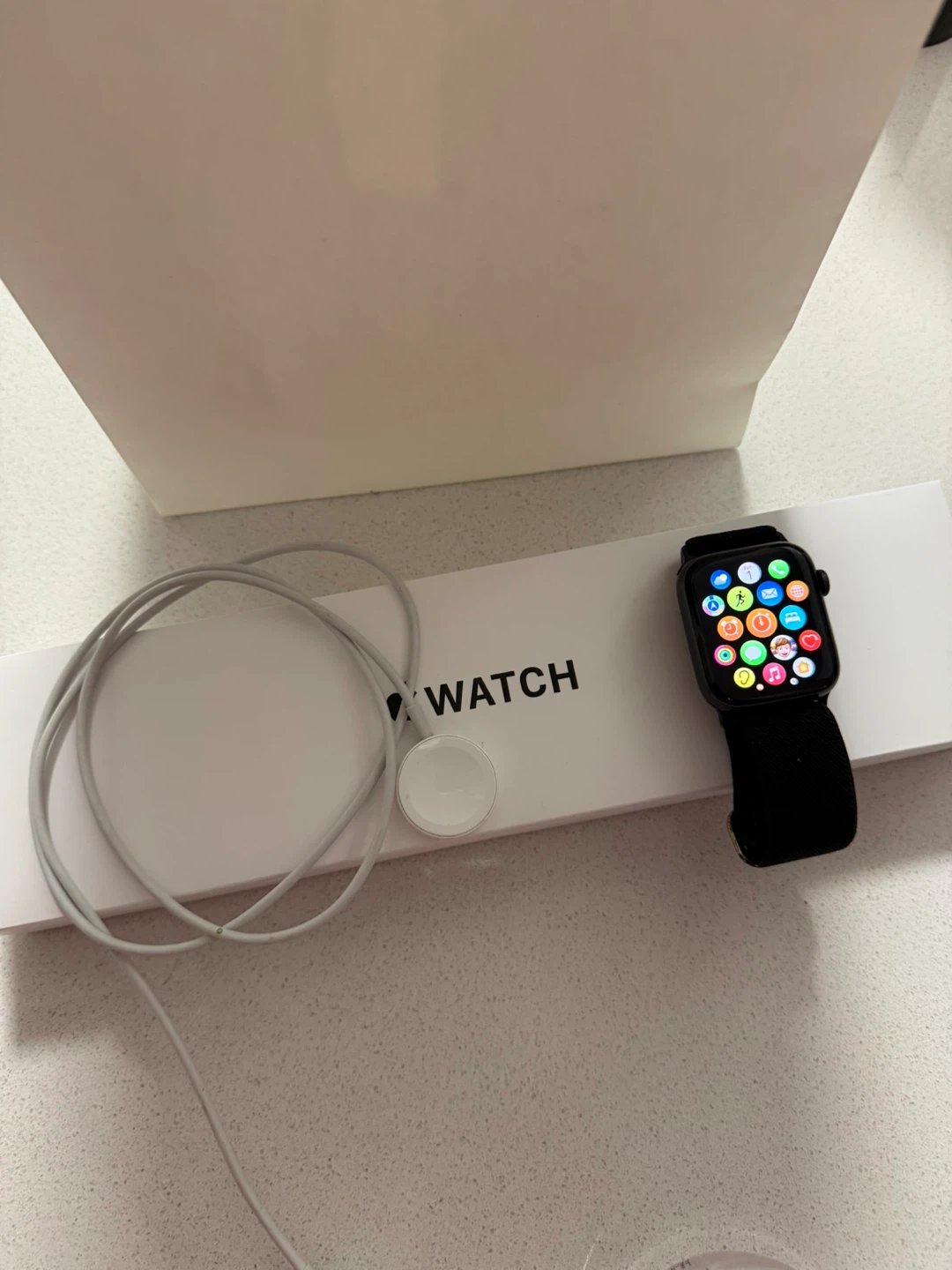 Apple Watch SE - Space Grey with Black Textile Band