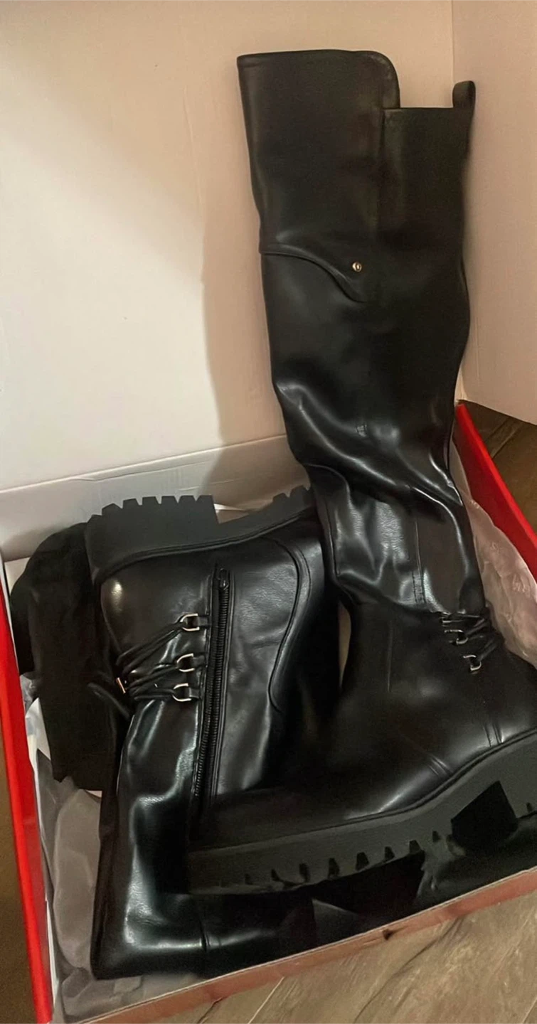 Guess Women's Black Knee-High Boots Size 8 - photo 2
