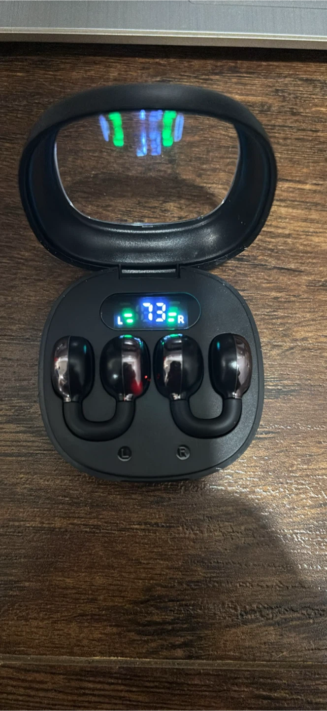 Black Wireless Earbuds with Charging Case