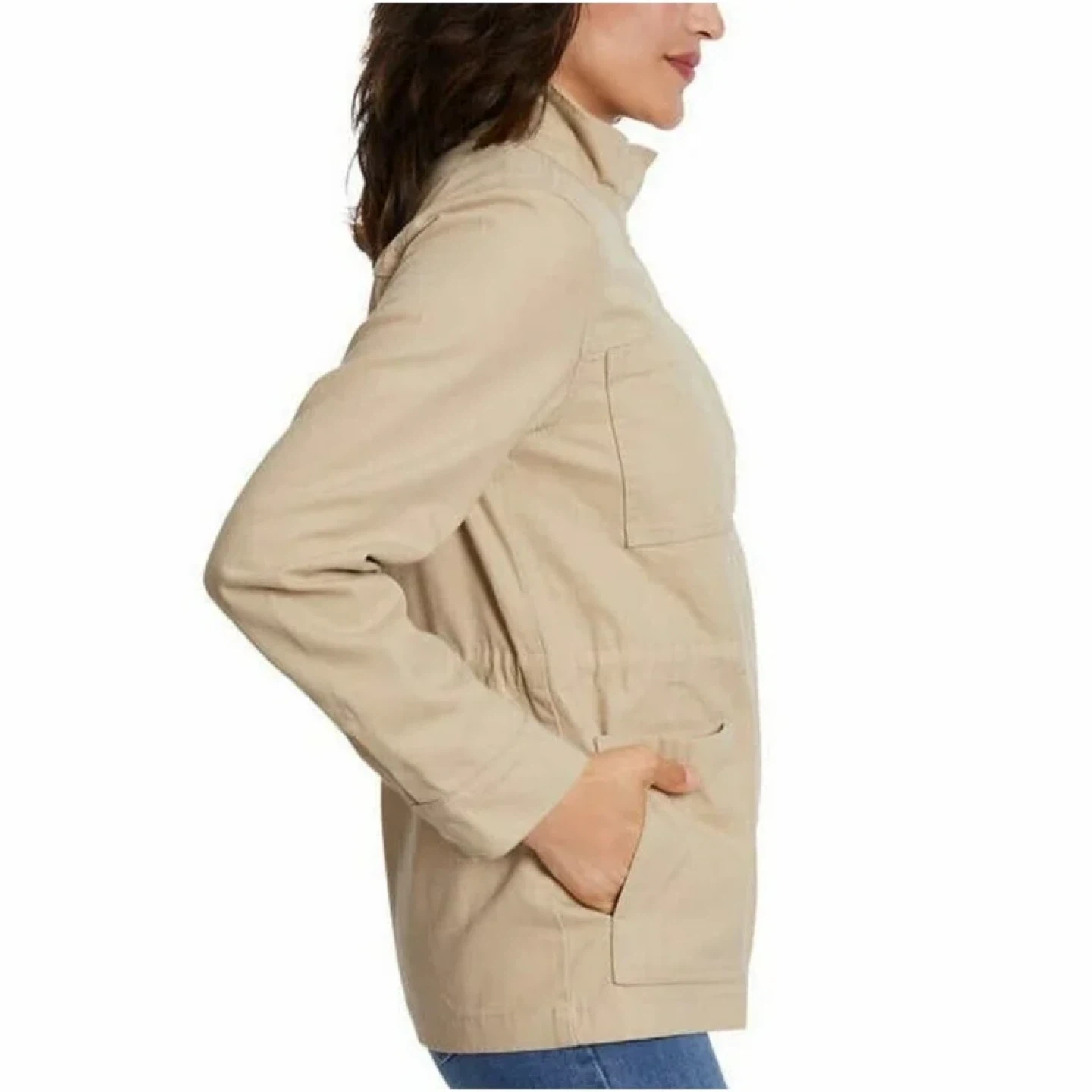 NEW! Vintage America 100% Cotton Canvas Mockneck Anorak Jacket - photo 2