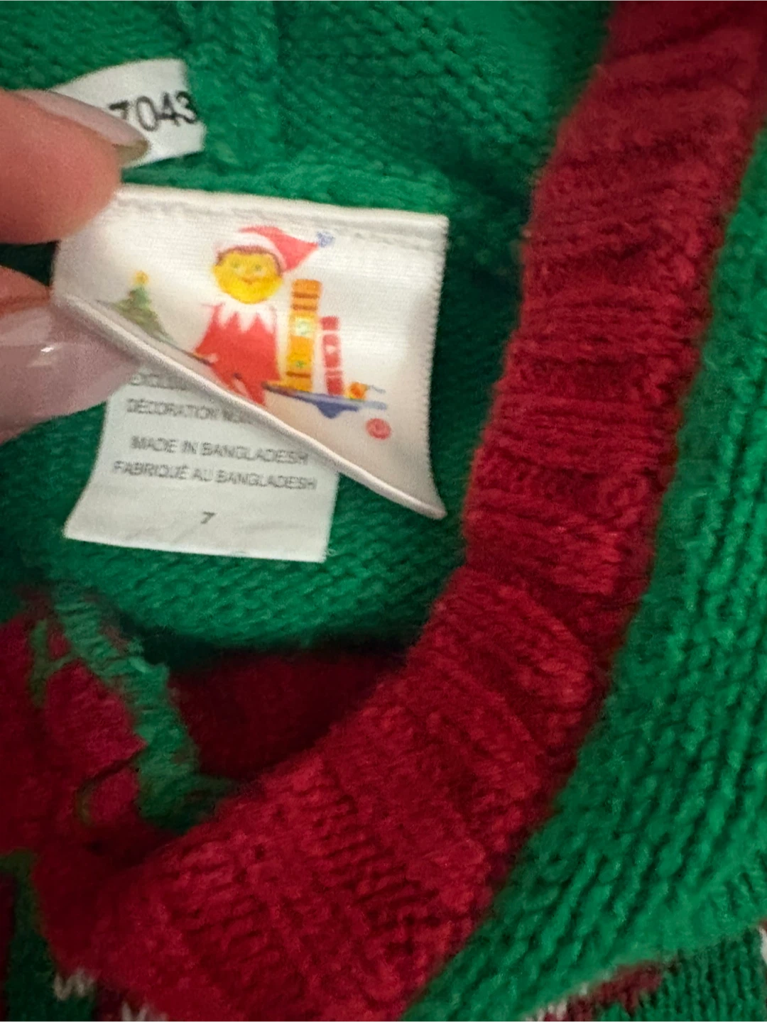 Kids Elf on the Shelf Christmas Hoodie Size 7 - photo 3