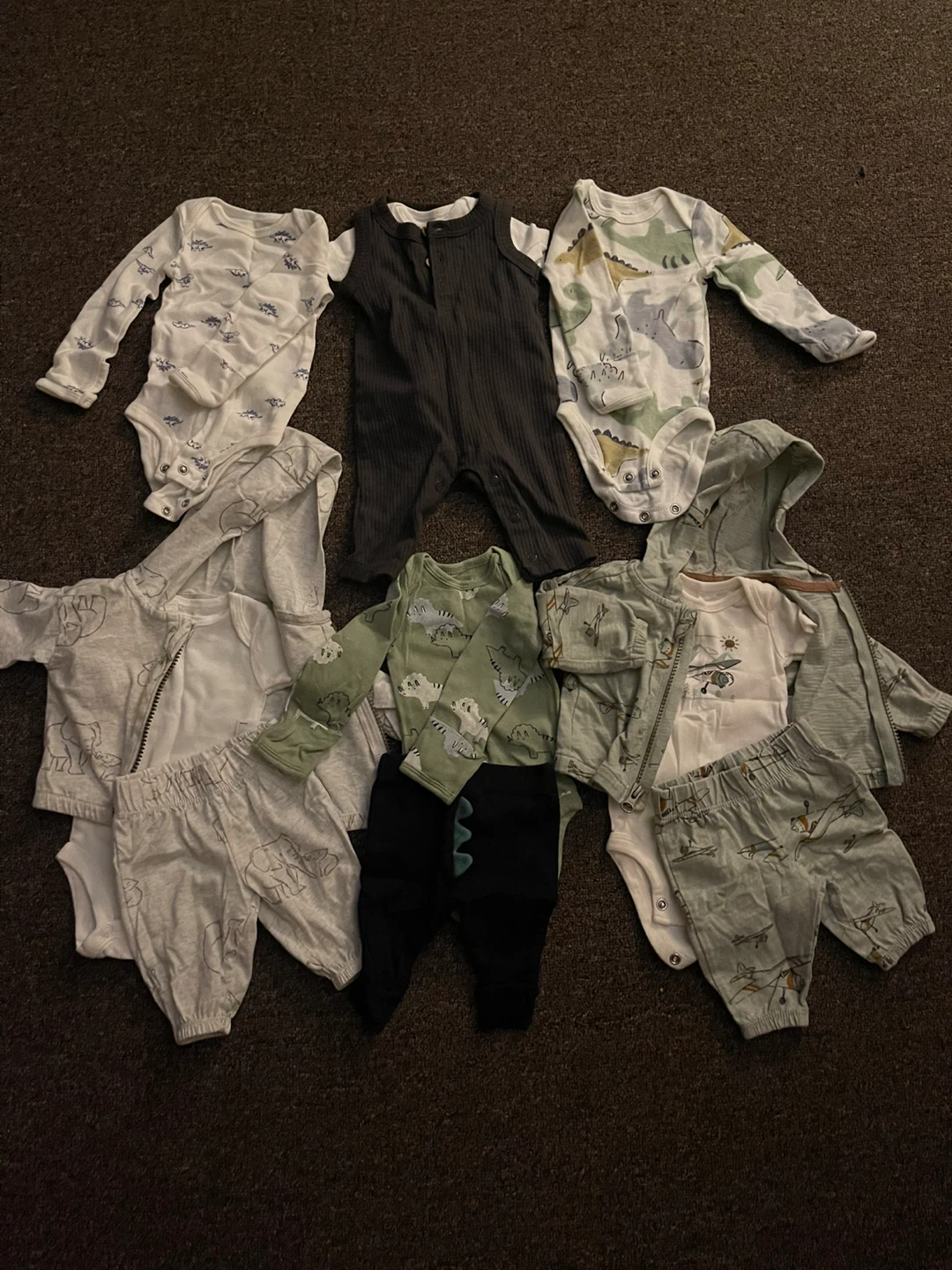 Baby Boy Clothes Lot - Dinosaurs & Neutrals