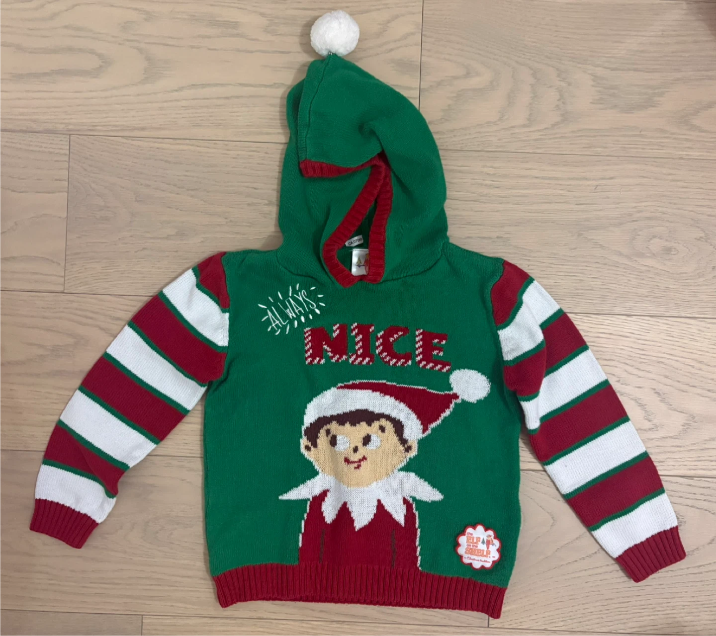 Kids Elf on the Shelf Christmas Hoodie Size 7