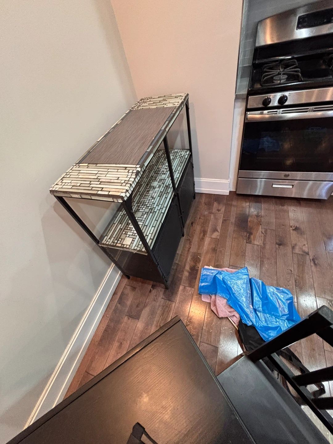 Mosaic Top Side Table with Cabinet Storage - photo 3