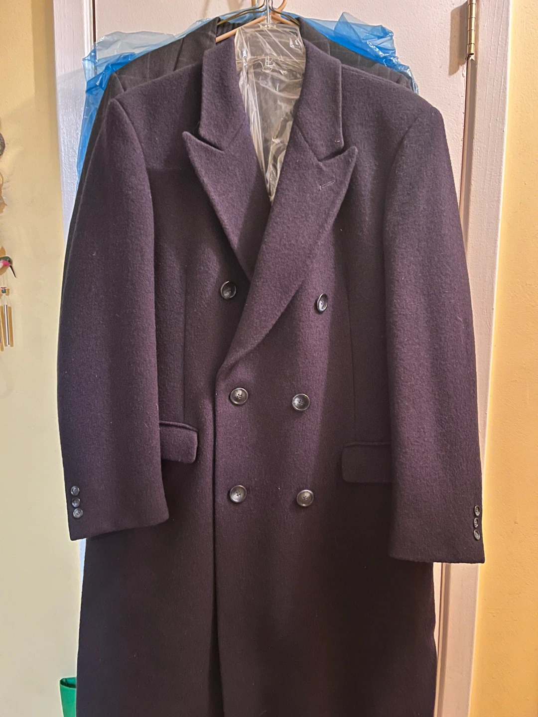 Maitland of England Men’s Vintage Double Breasted Wool Overcoat