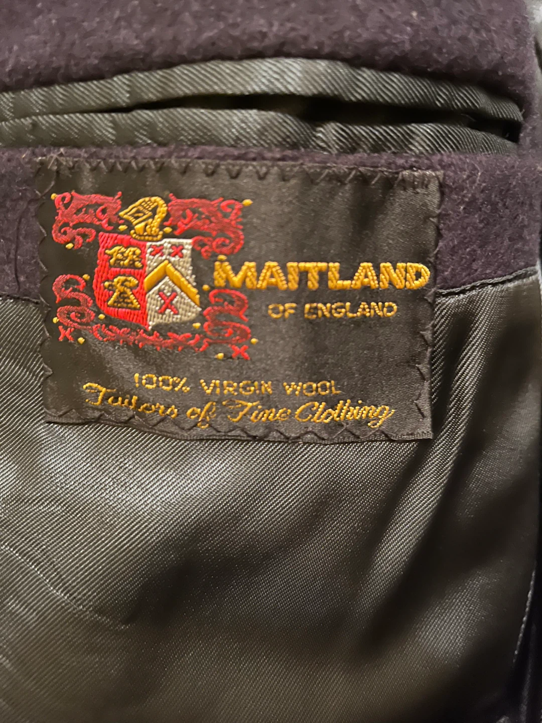 Maitland of England Men’s Vintage Double Breasted Wool Overcoat - photo 2