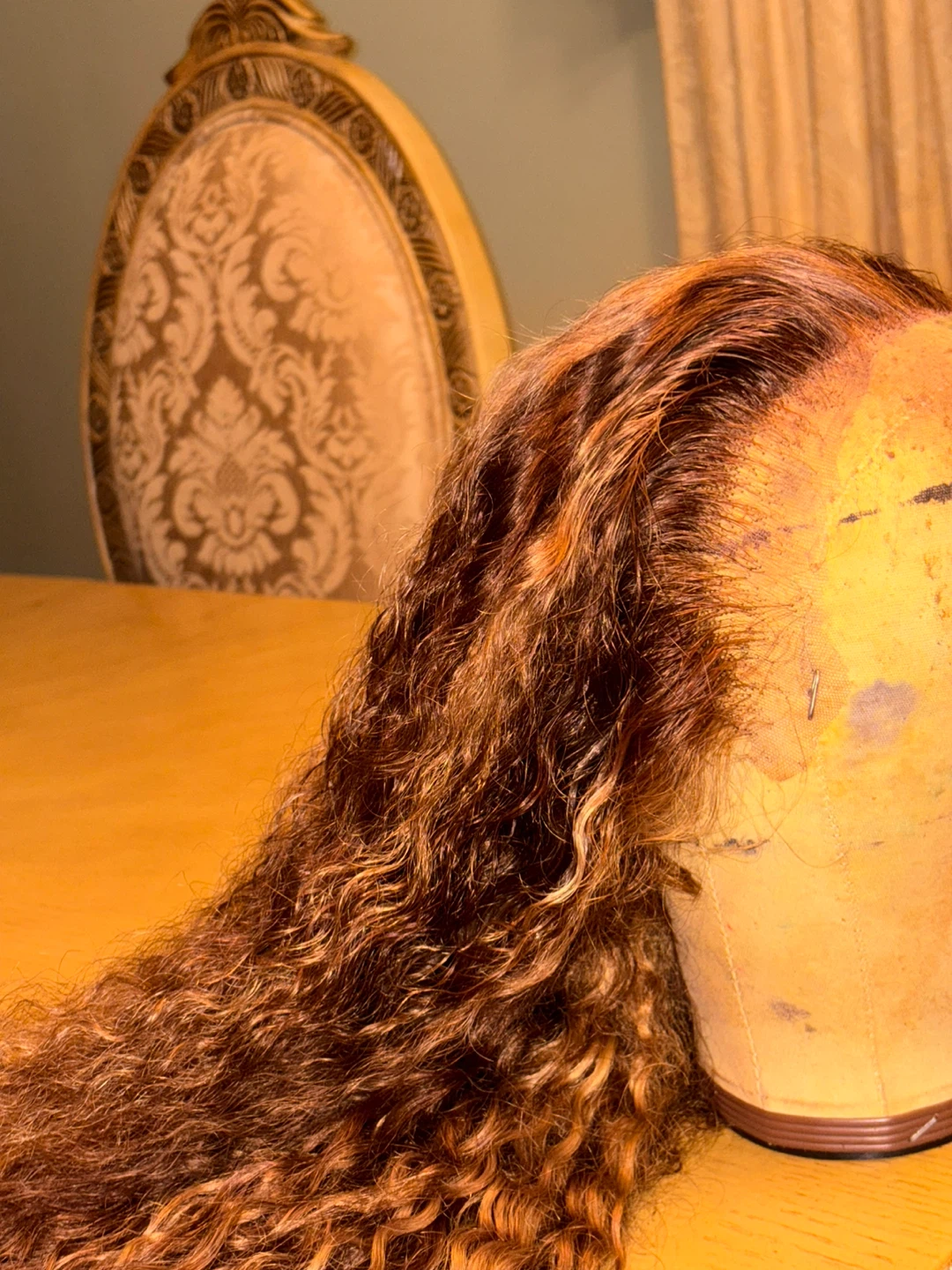 Ombre Honey Blonde Lace Frontal Wig 30 Inch Human Hair 13x6 HD - photo 2