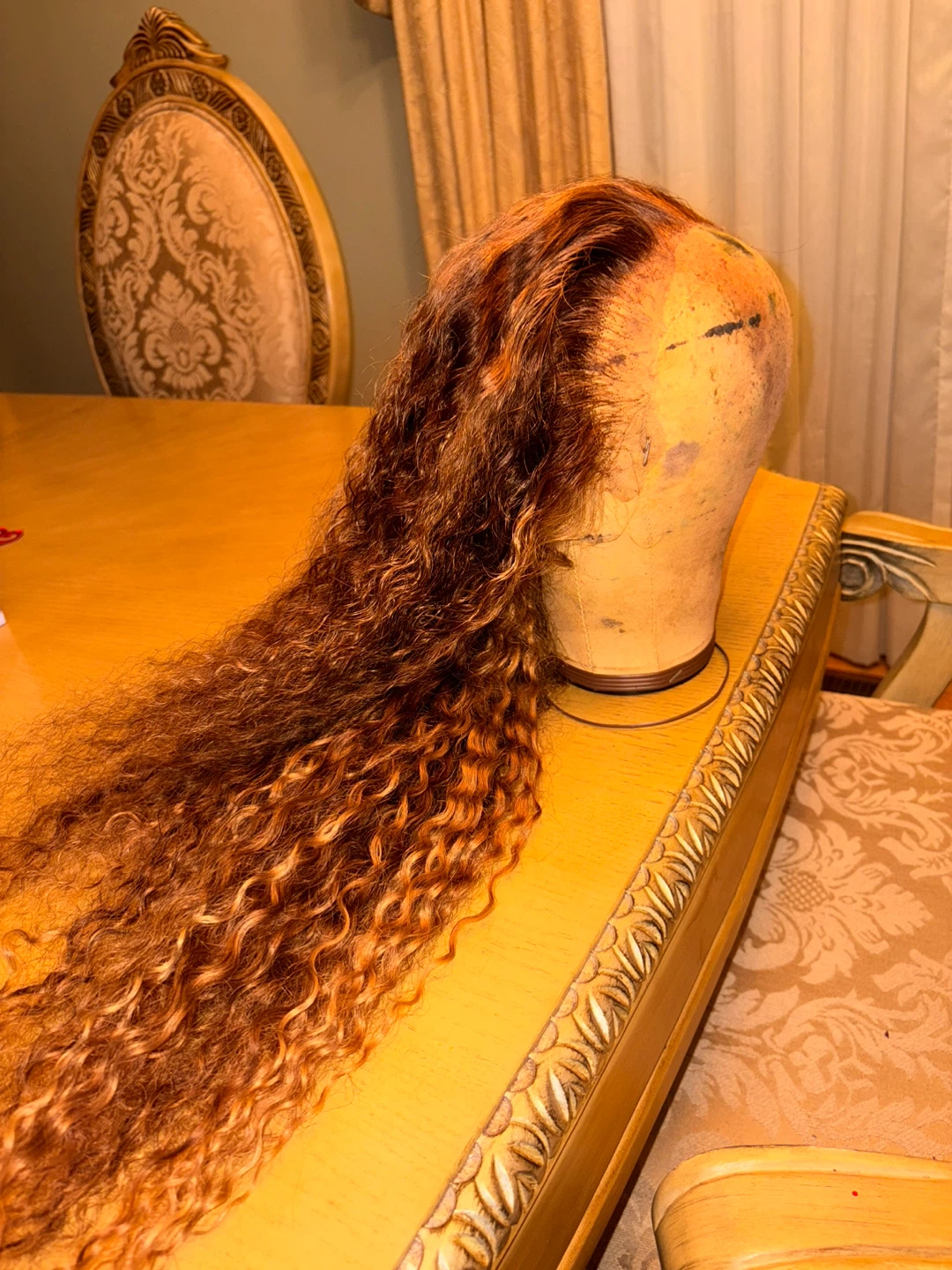 Ombre Honey Blonde Lace Frontal Wig 30 Inch Human Hair 13x6 HD