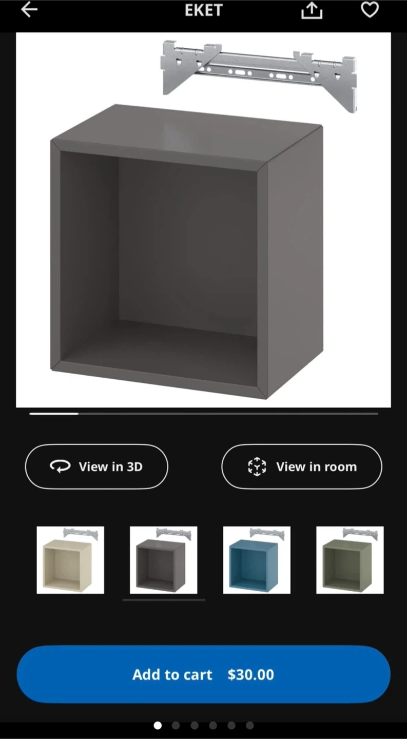 IKEA EKET Wall Shelf Unit in Gray