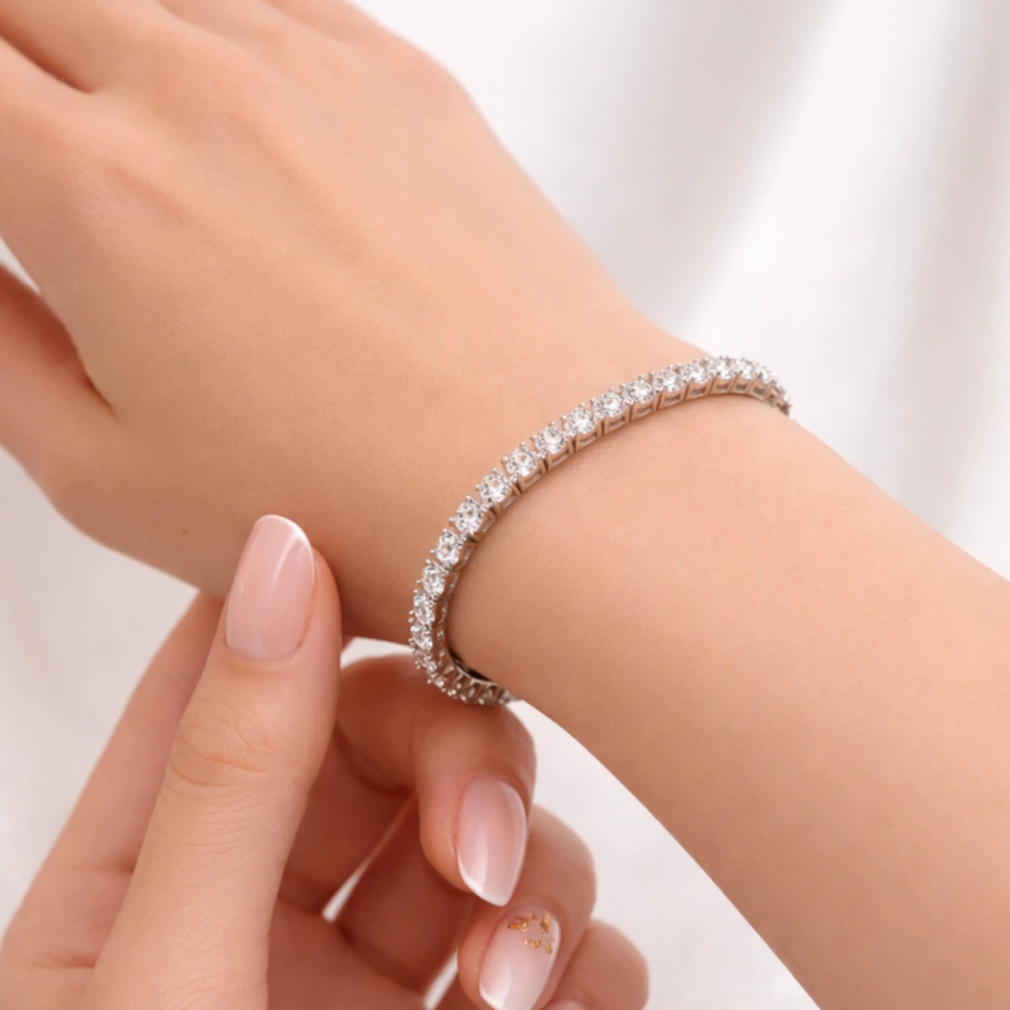 4mm Moissanite 925 Sterling Silver Tennis bracelet