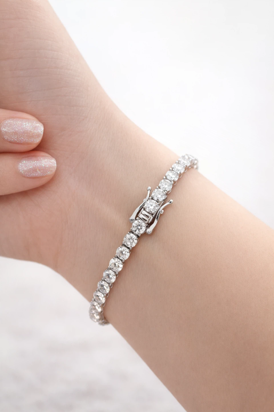4mm Moissanite 925 Sterling Silver Tennis bracelet - photo 4