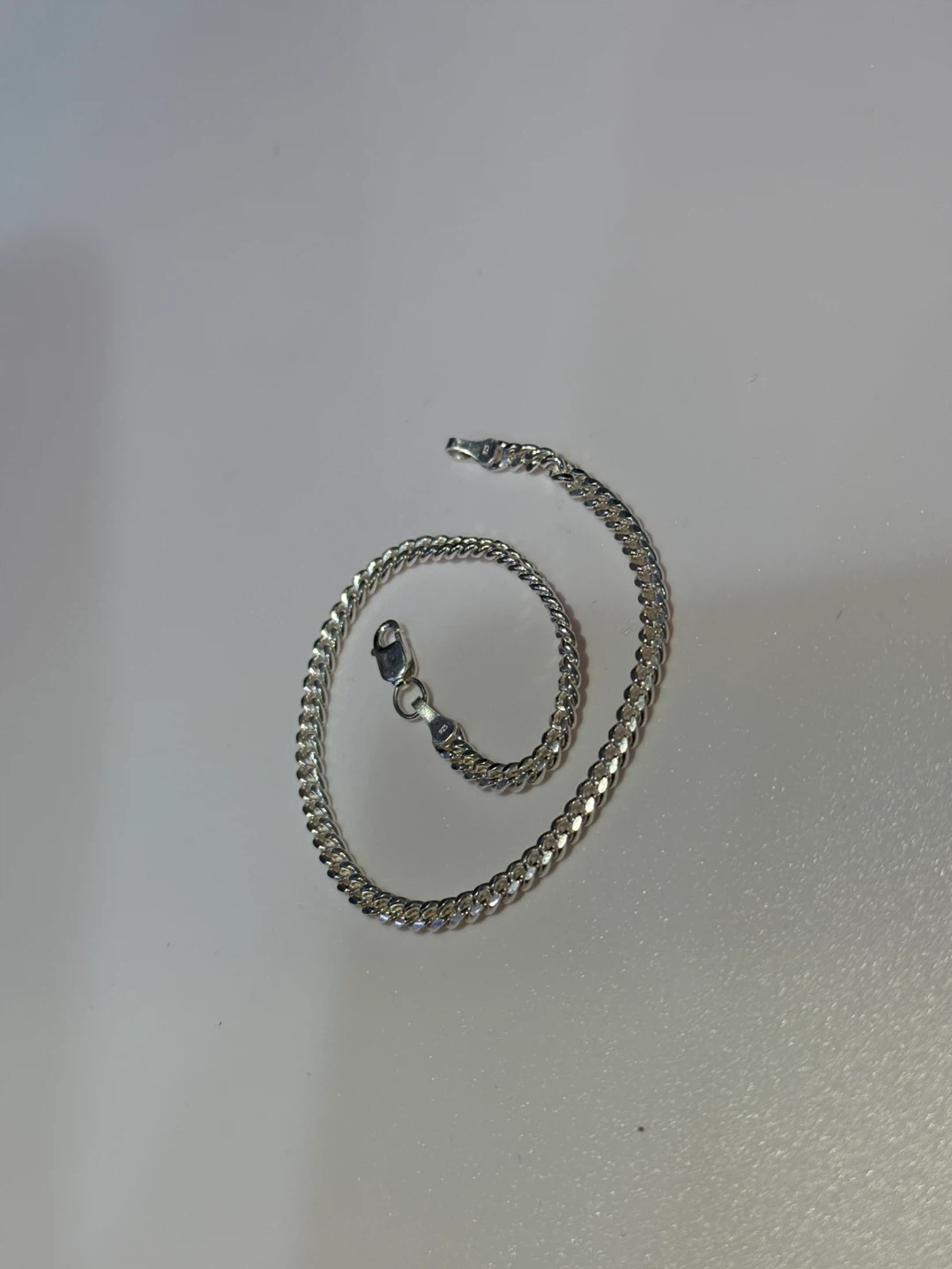 Sterling Silver Curb Chain Anklet - photo 2