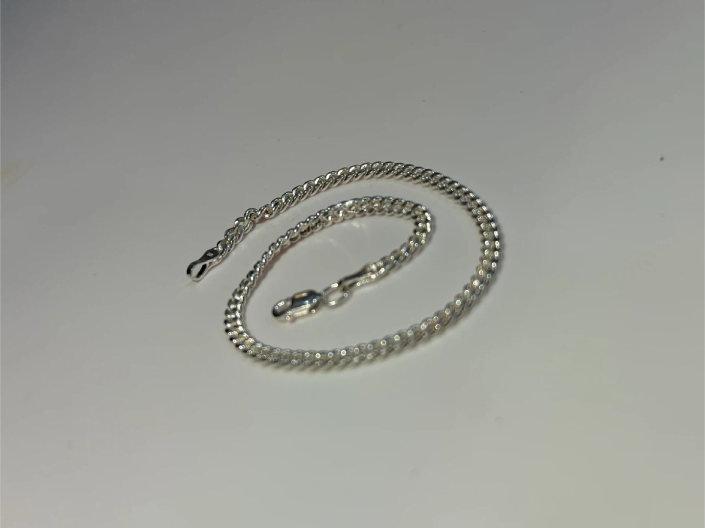 Sterling Silver Curb Chain Anklet - photo 3