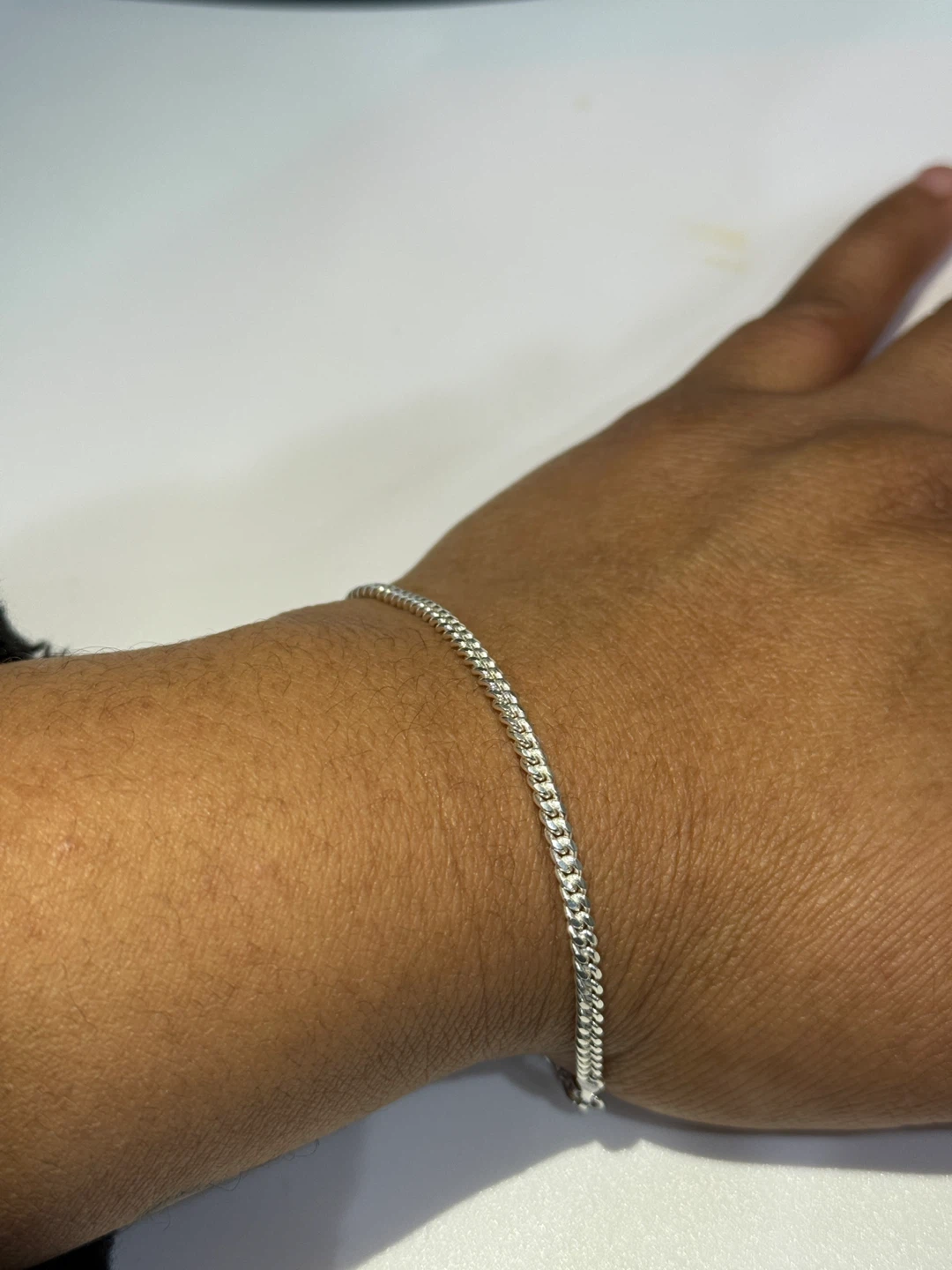 Sterling Silver Curb Chain Anklet - photo 5