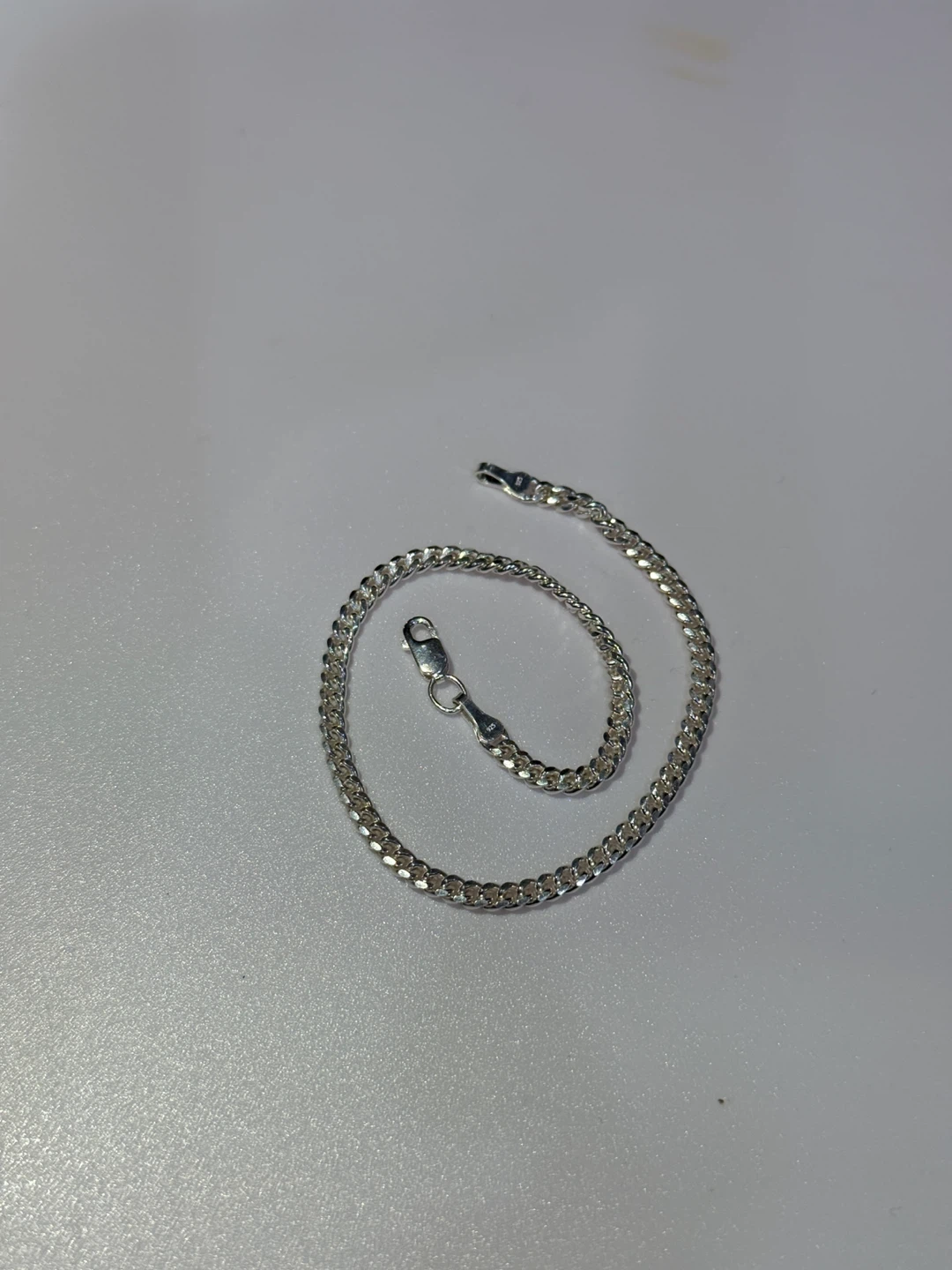 Sterling Silver Curb Chain Anklet