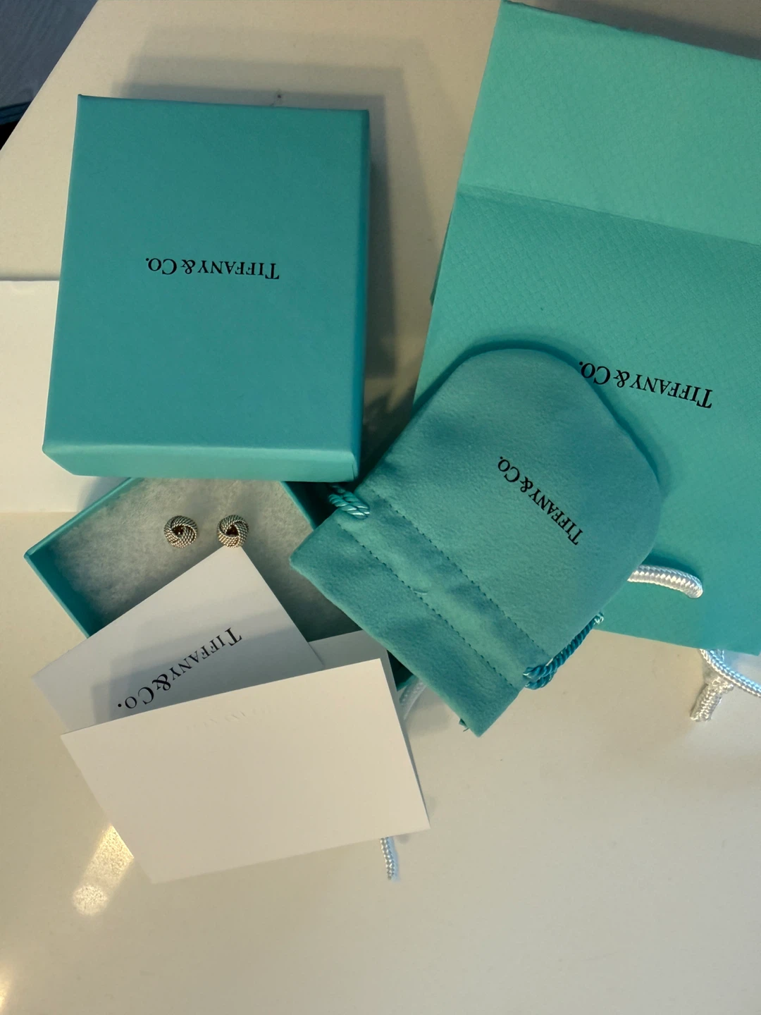 Tiffany & Co. Sterling Silver Knot Stud Earrings - photo 5