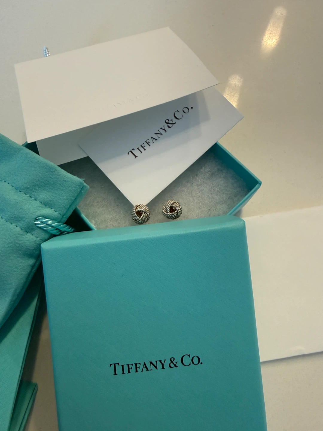 Tiffany & Co. Sterling Silver Knot Stud Earrings - photo 2