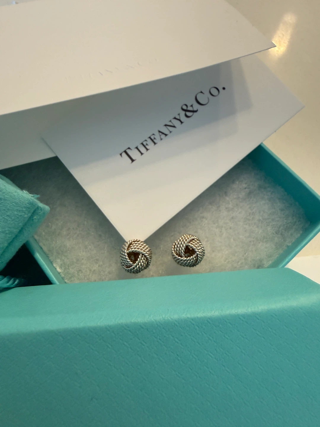 Tiffany & Co. Sterling Silver Knot Stud Earrings
