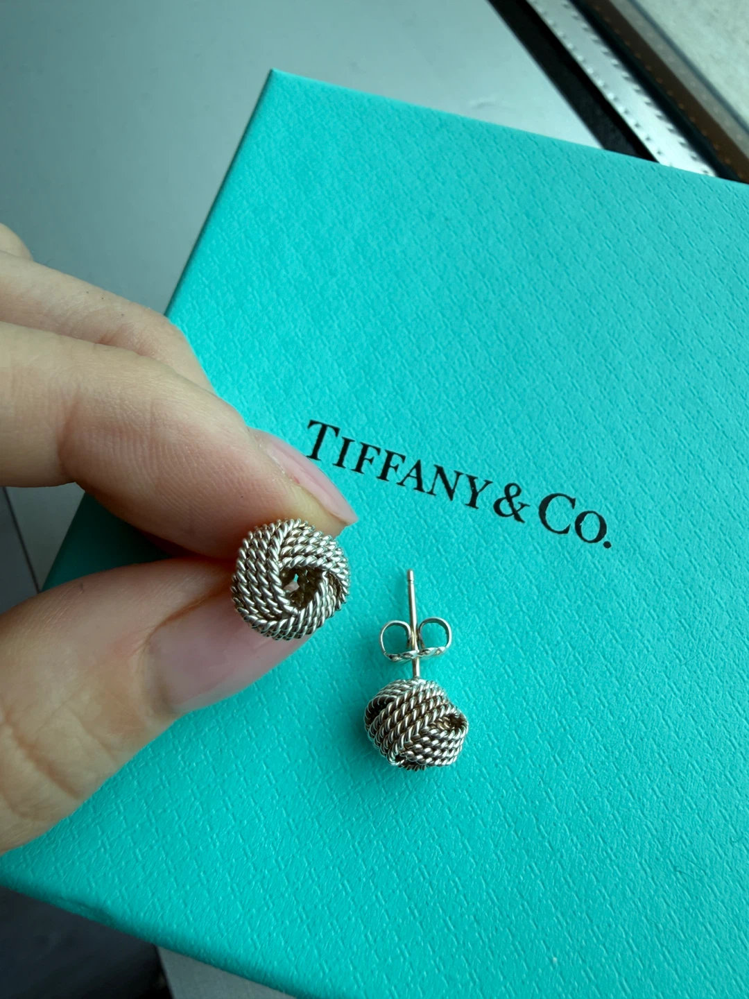 Tiffany & Co. Sterling Silver Knot Stud Earrings - photo 3