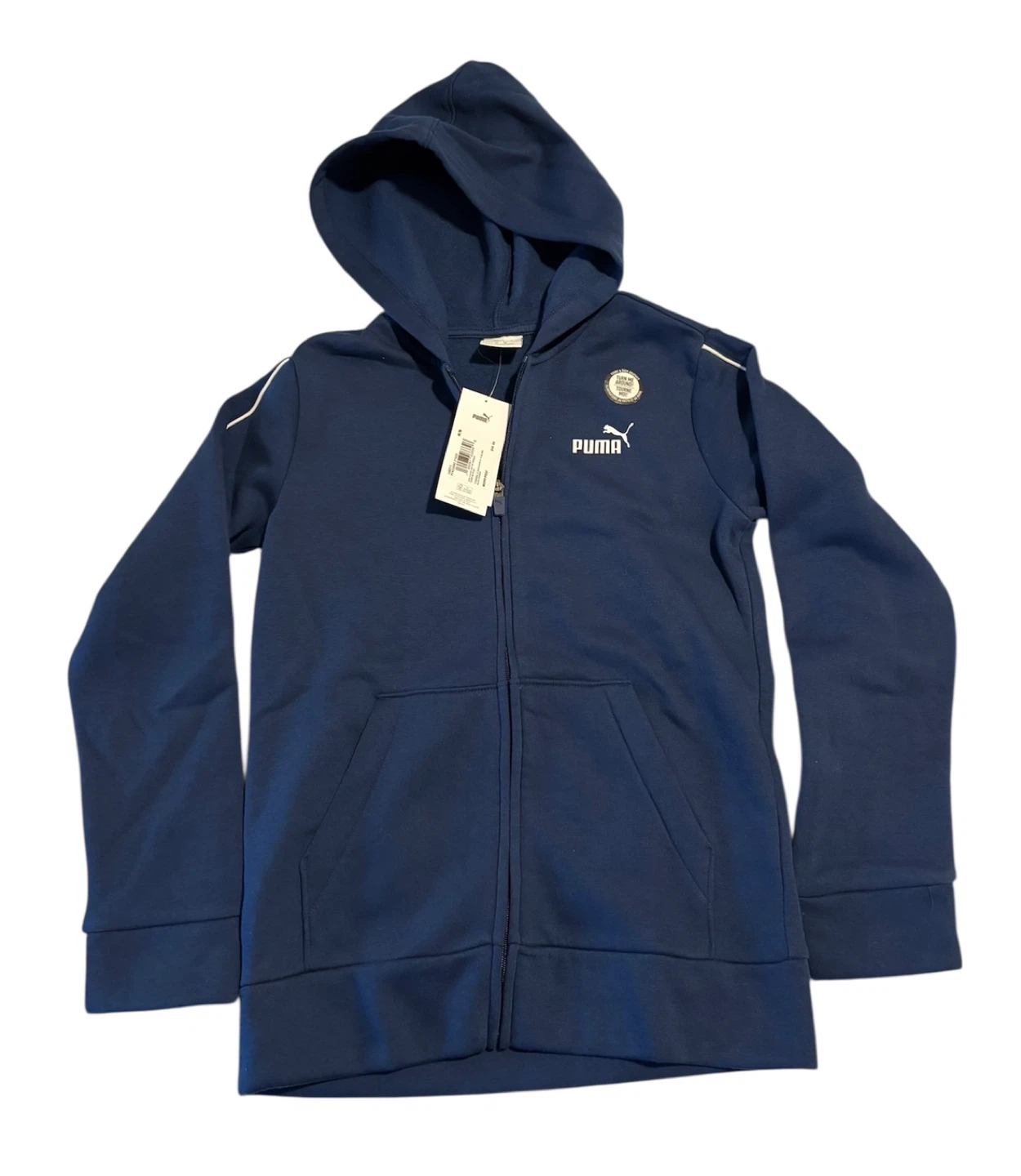 Puma Full Zip Hoodie Jacket - Blue - Size M