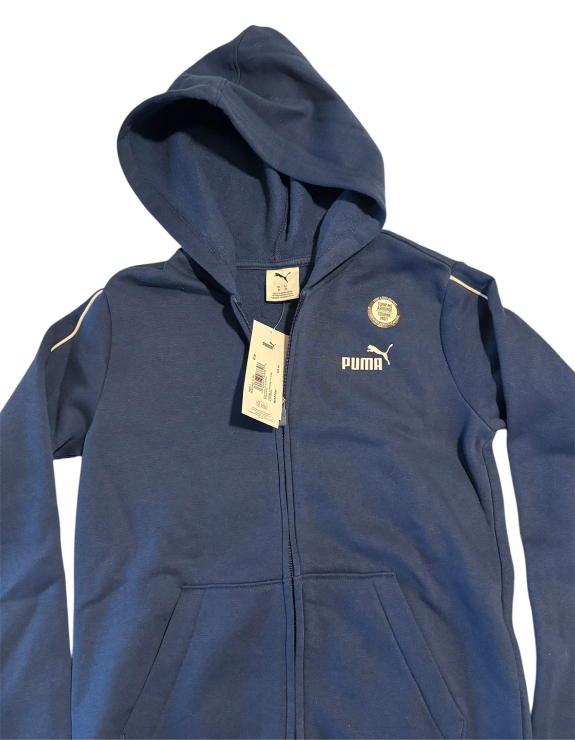 Puma Full Zip Hoodie Jacket - Blue - Size M - photo 2