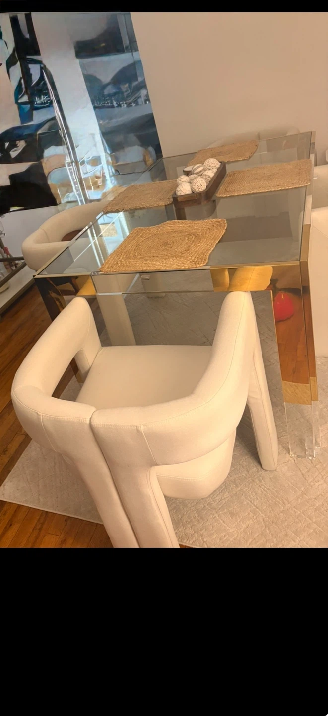 Glass Dining Table with 4 chairs