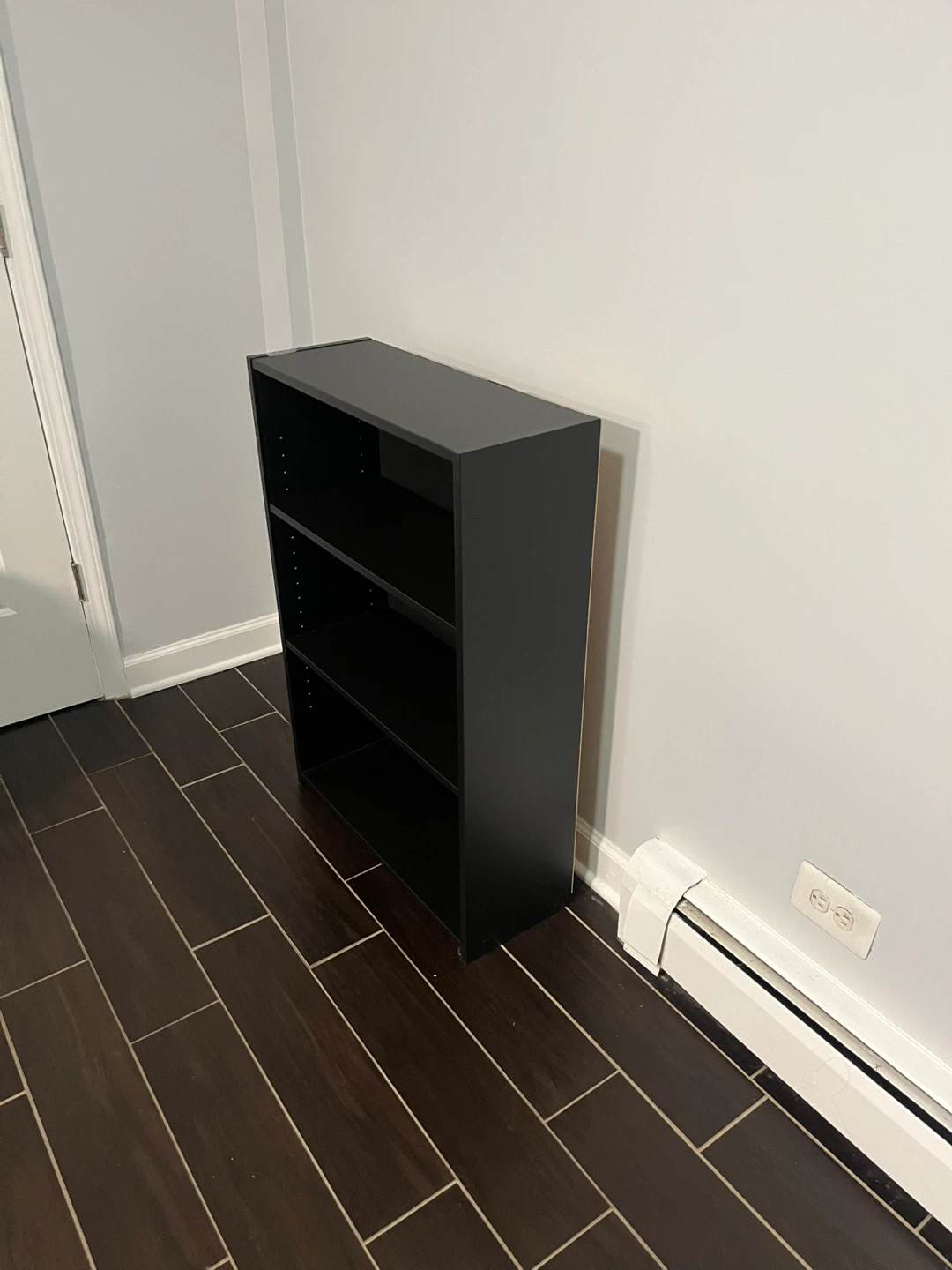 Black 3-Shelf Bookcase - photo 2