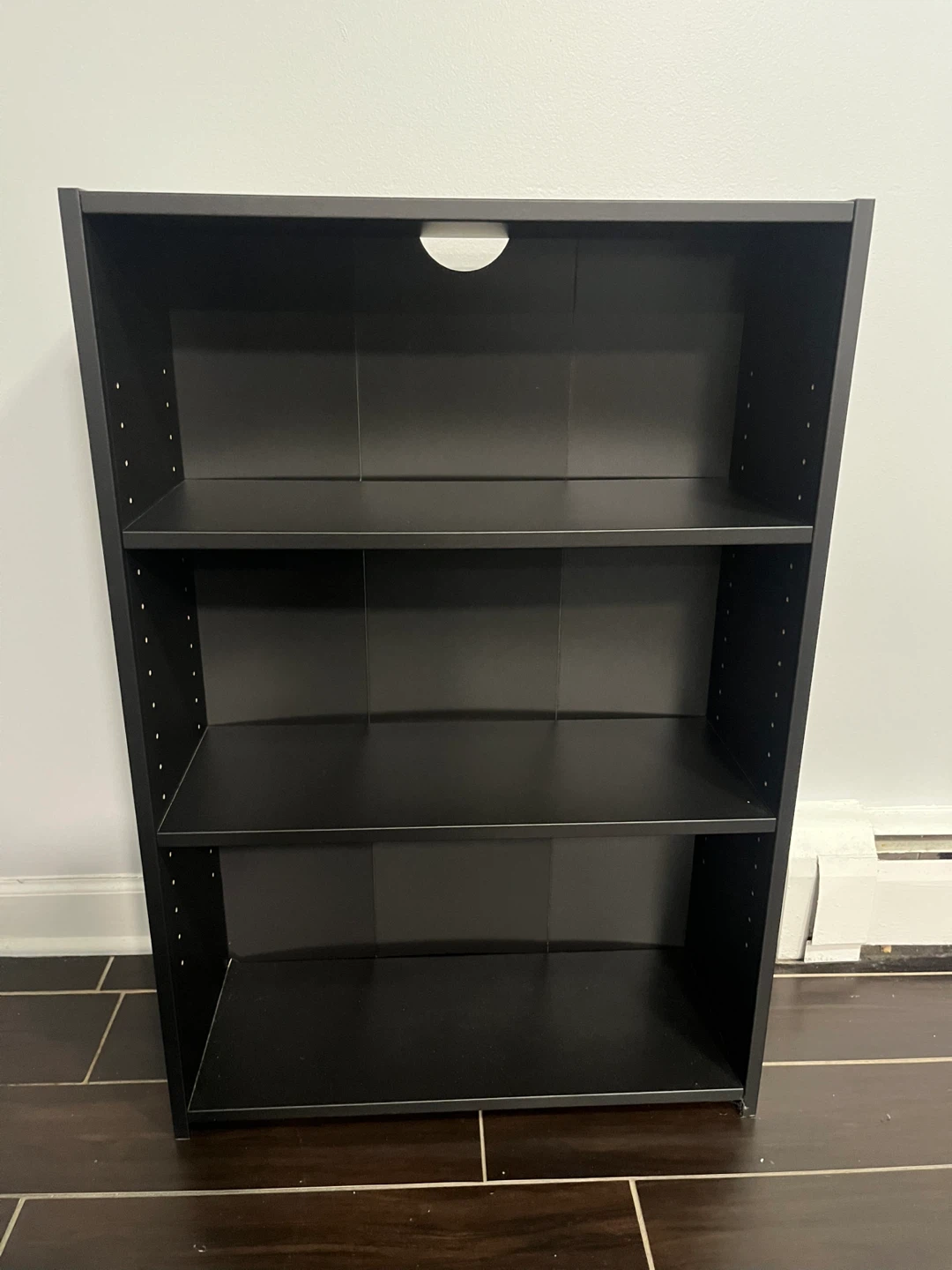 Black 3-Shelf Bookcase