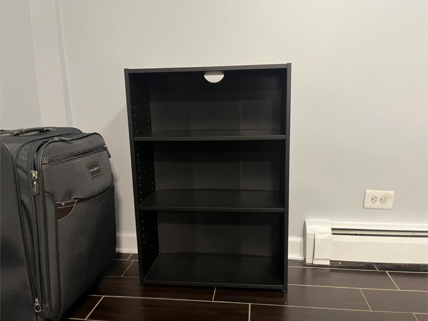 Black 3-Shelf Bookcase - photo 4