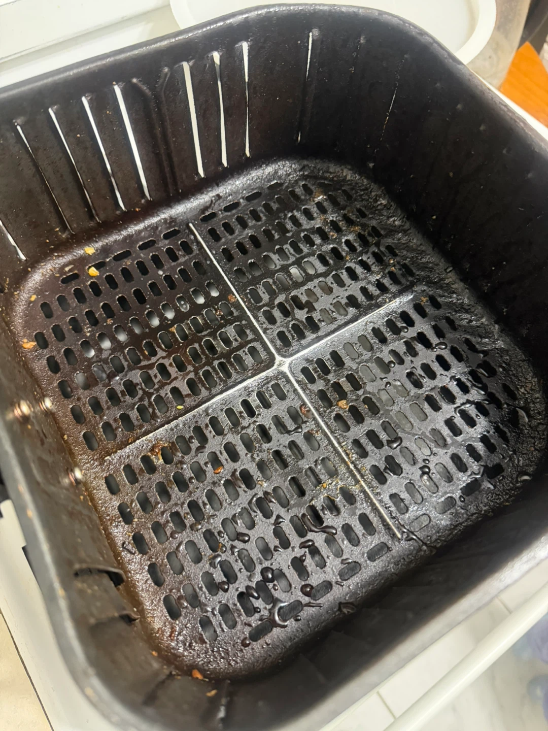 Used Air Fryer Basket and Tray