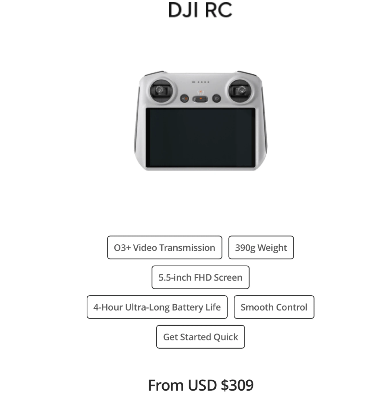 DJI RC Remote Controller - open box