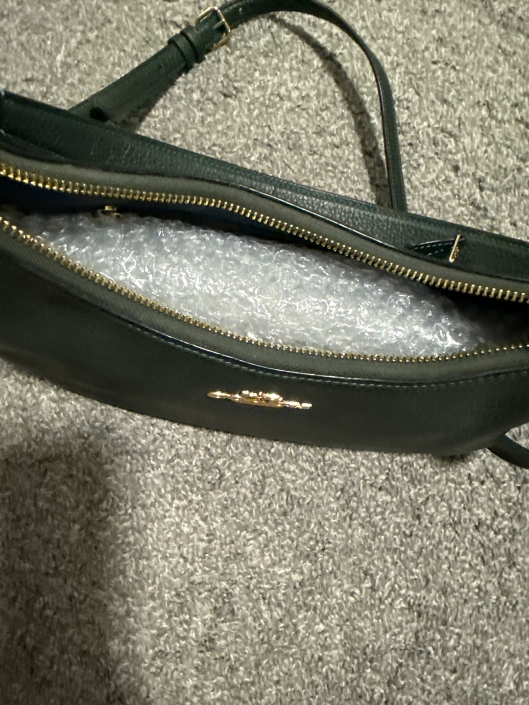 Coach Pebble Leather Hobo Bag - Dark Green - photo 3