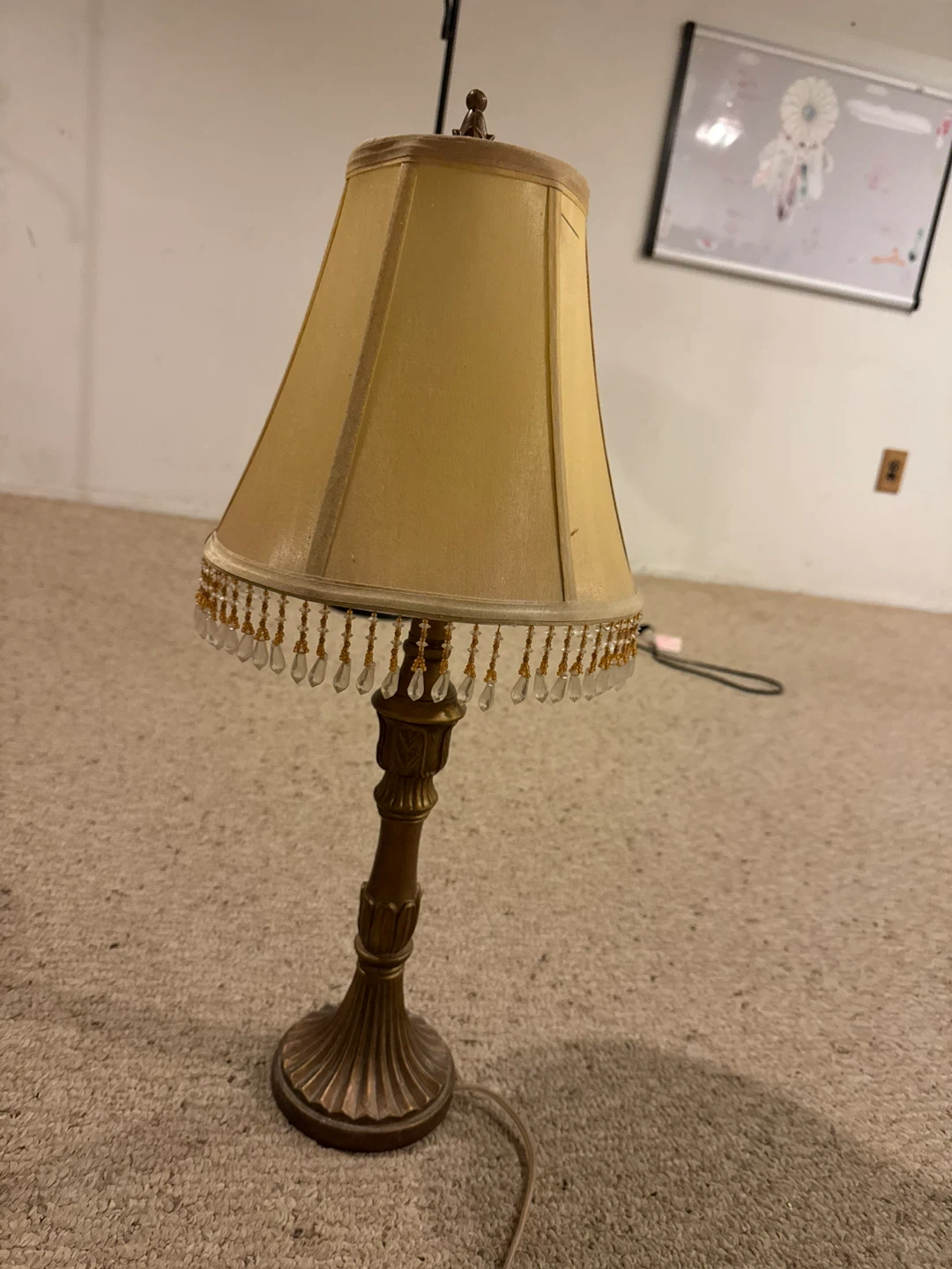 Vintage Beaded Table Lamp