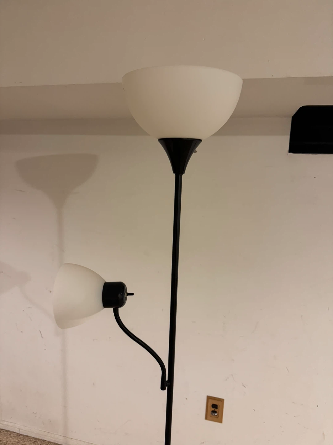 Black Floor Lamp with Reading Light