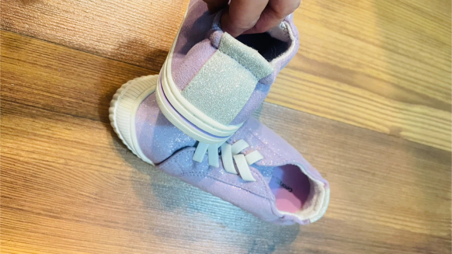 George Lavender Glitter Toddler Sneakers - photo 3