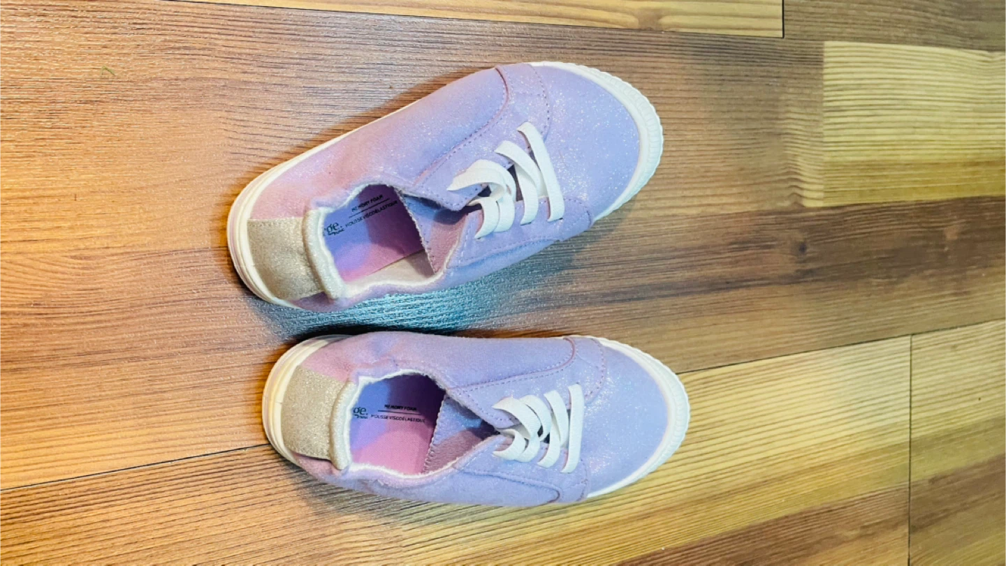 George Lavender Glitter Toddler Sneakers - photo 5