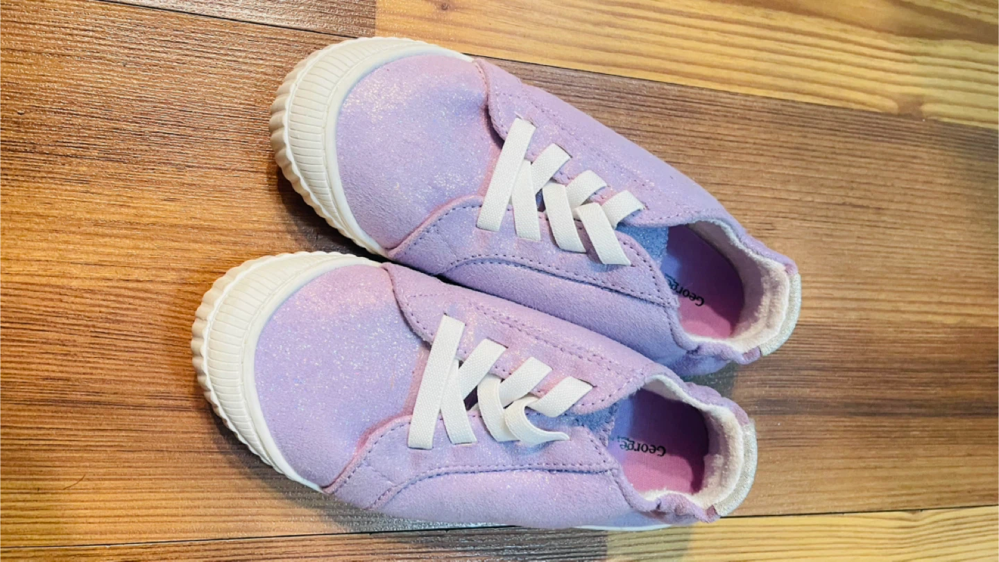 George Lavender Glitter Toddler Sneakers
