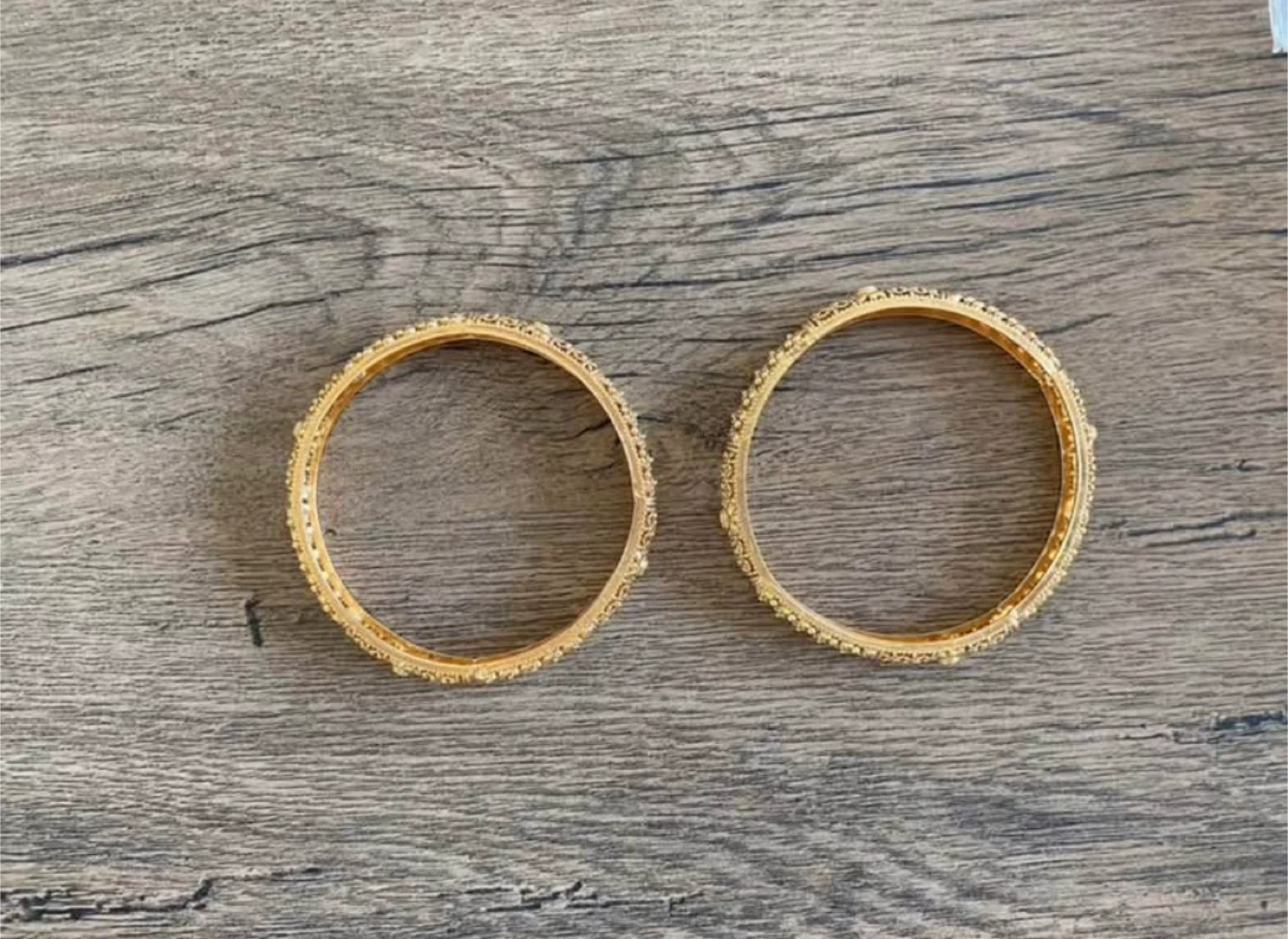 Gold-tone bangles