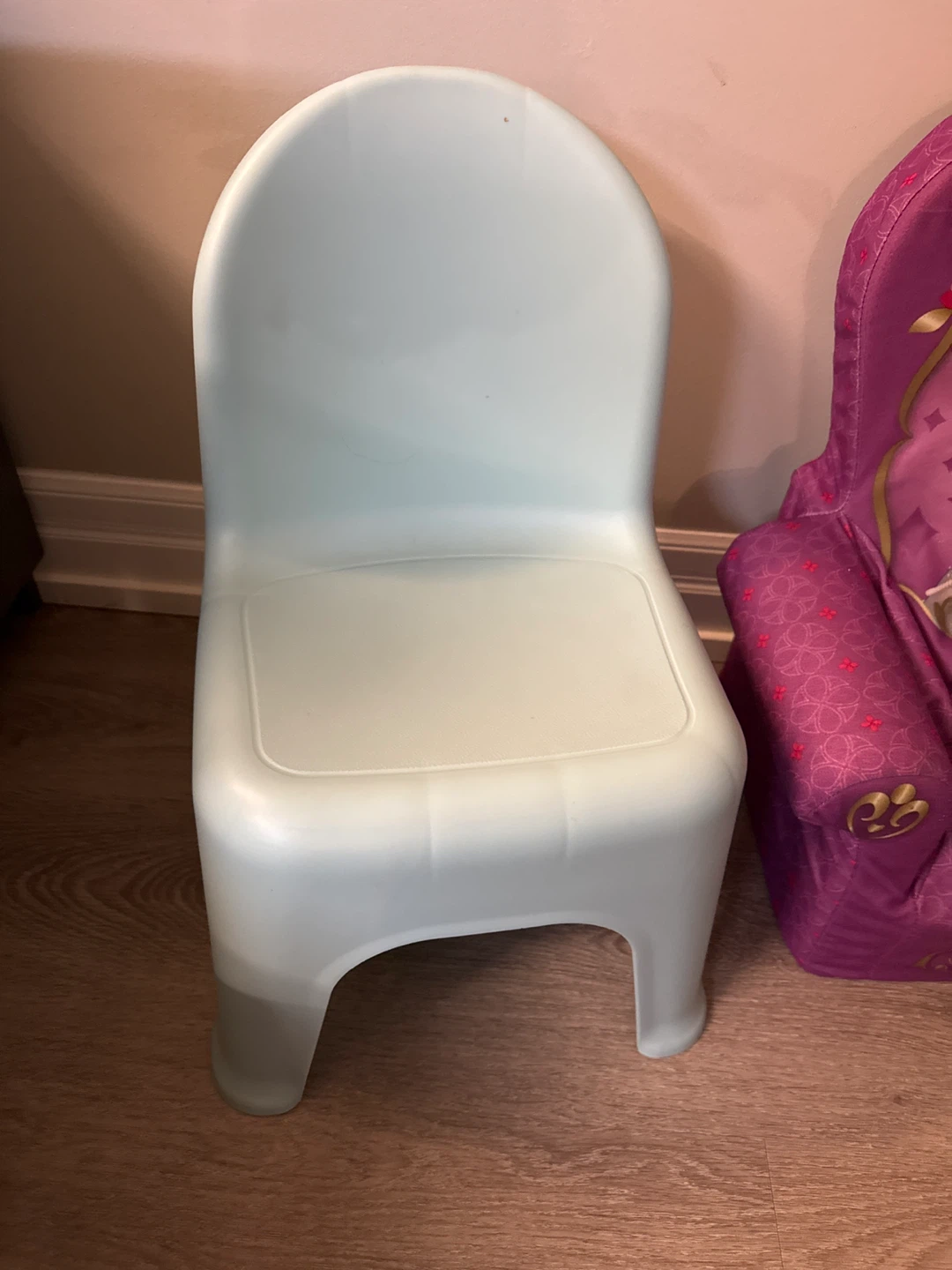 Light Blue Plastic Toddler Chair
