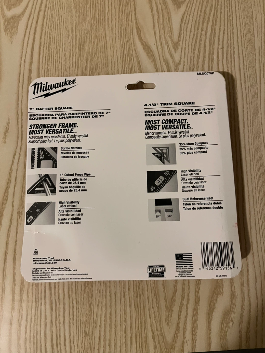 Milwaukee 7" Rafter Square & 4-1/2" Trim Square Set - photo 2